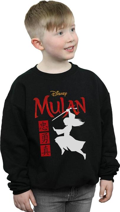 Actual product image Disney Boys Mulan Movie Warrior Silhouette Sweatshirt (140, 146)