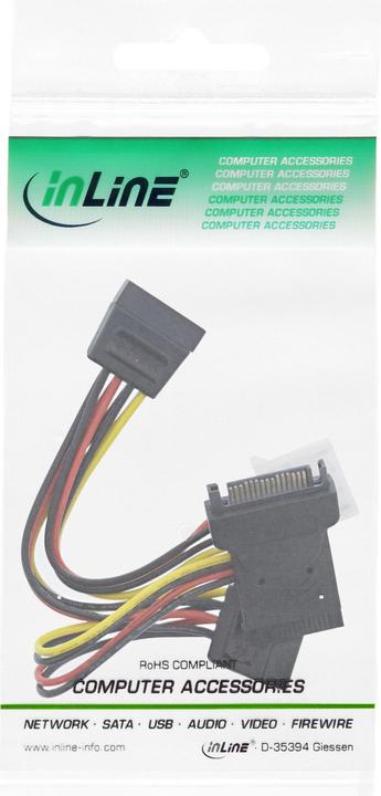 Produktbild InLine Molex - SATA x4, 0,15 m, mehrfarbig (29682)