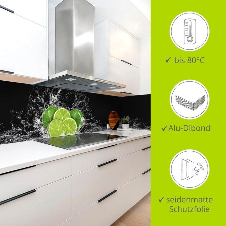Image du produit Artland Dos de cuisine en aluminium Limone avec éclaboussures