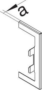 Actual product image Hager TEH BR65130W9016 Wall connection panel for BR/A/S 68x130mm Top part 80mm made of steel