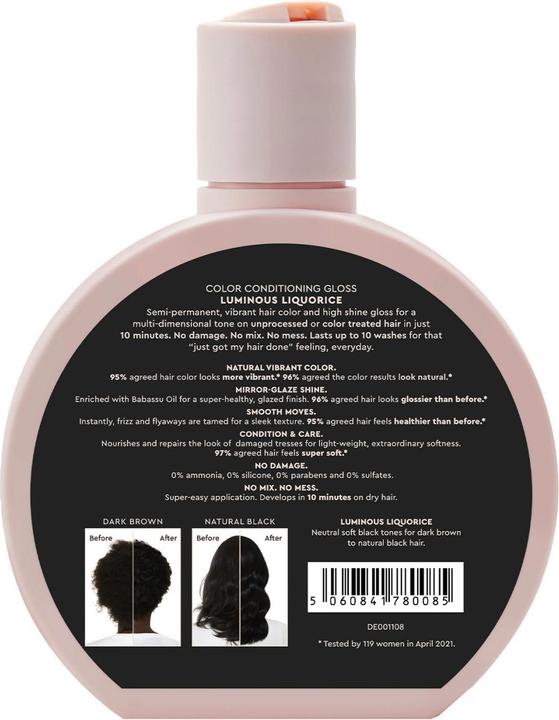 Image du produit Glaze gloss sublimateur de cheveux de couleur noir véritable Liquorice Tb 190 ml (190 ml)
