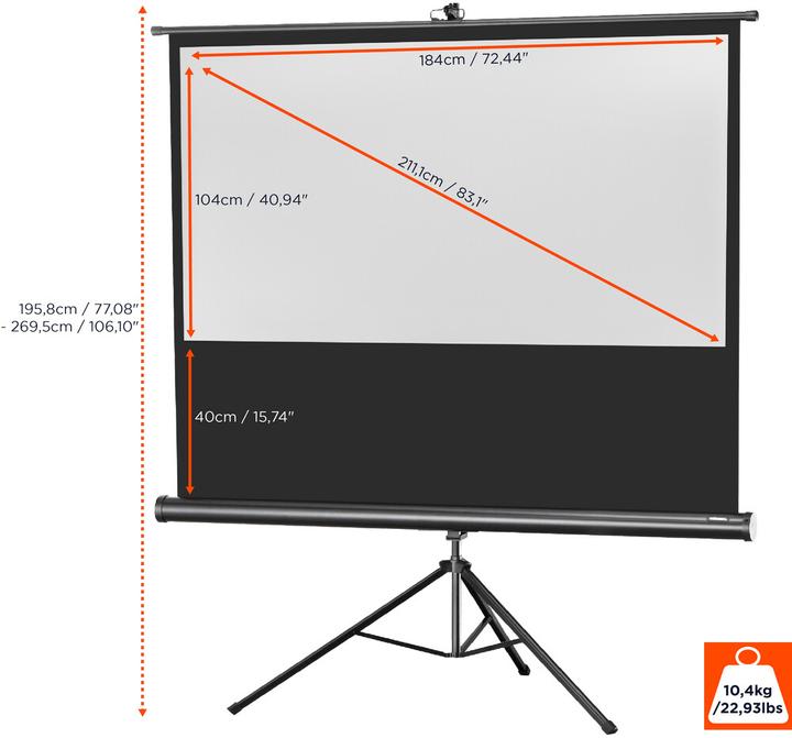 Actual product image Celexon Eco tripod, screen, 16:9 (83.07", 16:9)
