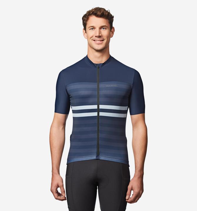 Actual product image Van rysel Rennrad Fahrradtrikot Sommer kurzarm Herren Slimfit Endurance 2 dunkelblau (L)