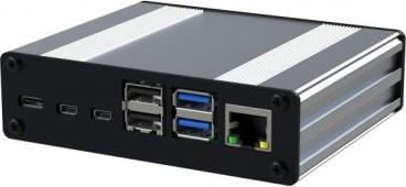 Actual product image Rs Pro Raspberry Pi case, aluminium silver, suitable for Raspberry Pi 4