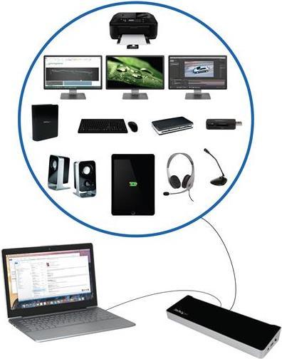Image du produit StarTech Usb3dockh2dp (USB-B, 6 Ports)