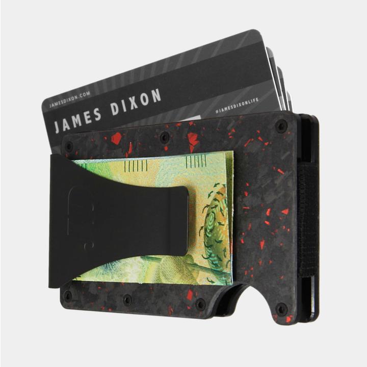 Produktbild James Dixon Forged Carbon - Matt Black Red - Money Clip