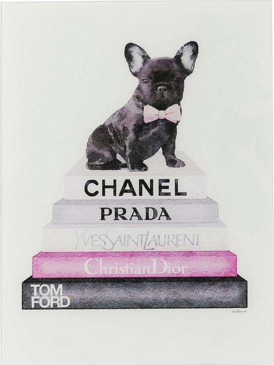 Kare Design Bild Glas Fashion Dog 80x60cm (60 x 80 cm)