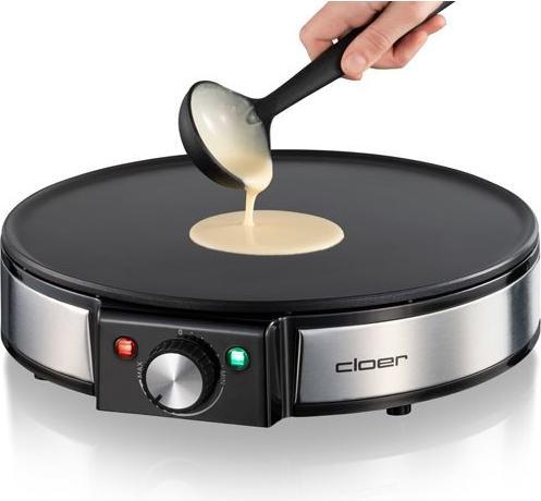 Actual product image Cloer 6630 Crepe maker 2 crepe(s), stainless steel