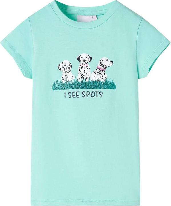 Actual product image VidaXL Children's T-shirt Light mint green 92,Material: 95 % cotton (92)