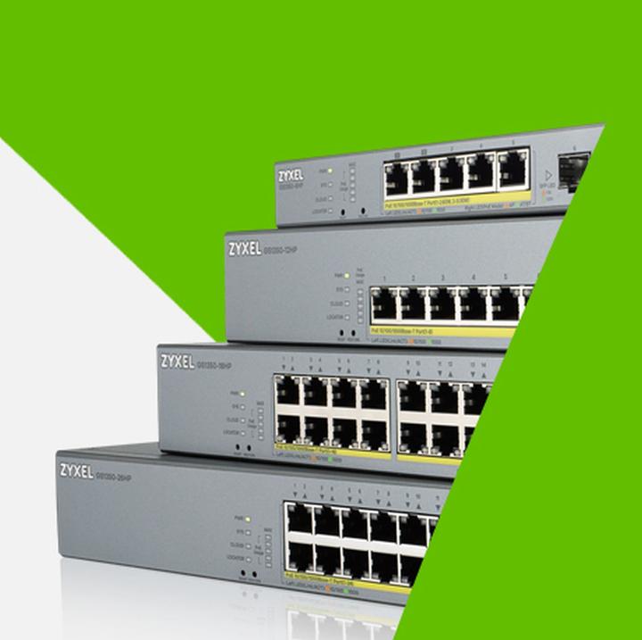 Actual product image Zyxel GS1350-12HP (12 Ports)