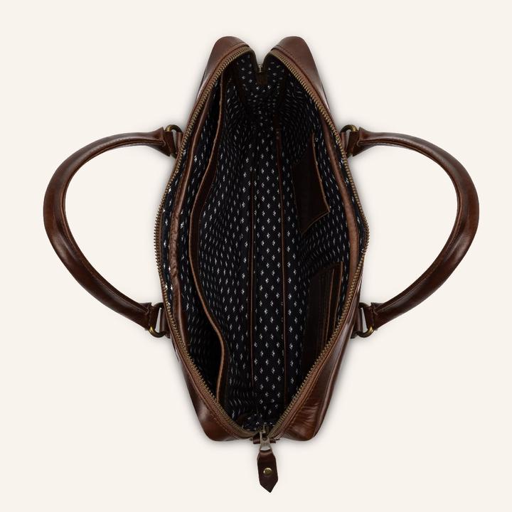 Immagine prodotto Buckle & Seam Borsa per laptop in pelle Cali Brown / Dot