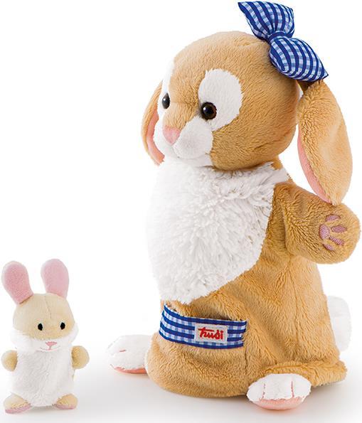 Trudi Hand puppet bunny with baby