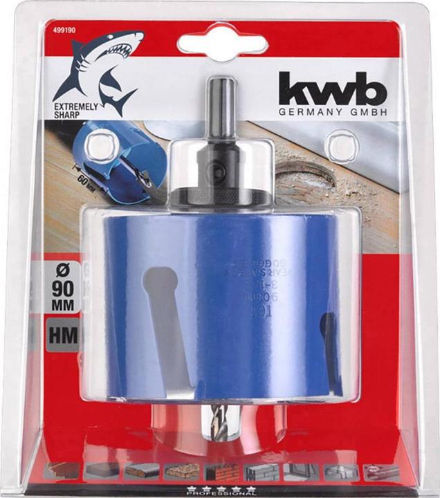 Produktbild kwb Lochsägen Hartmetall bestückt (90 mm)