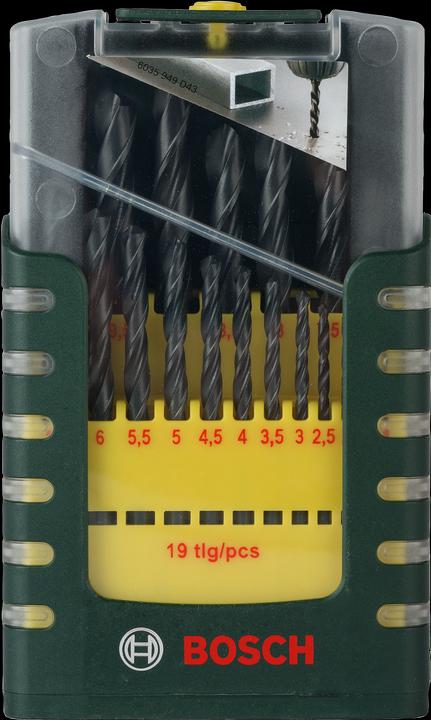 Actual product image Bosch Professional Zubehör 19-piece HSS-R metal drill bit set (1, 1.5, 2, 2.5, 3, 3.5, 4, 4.5, 5, 5.5, 6, 6.5, 7, 7.5, 8, 8.5, 9, 9.5, 10 mm)