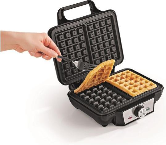 Produktbild Gourmetmaxx Waffeleisen Schwarz/Silber, Leistung: 1000 W, Anzahl pro