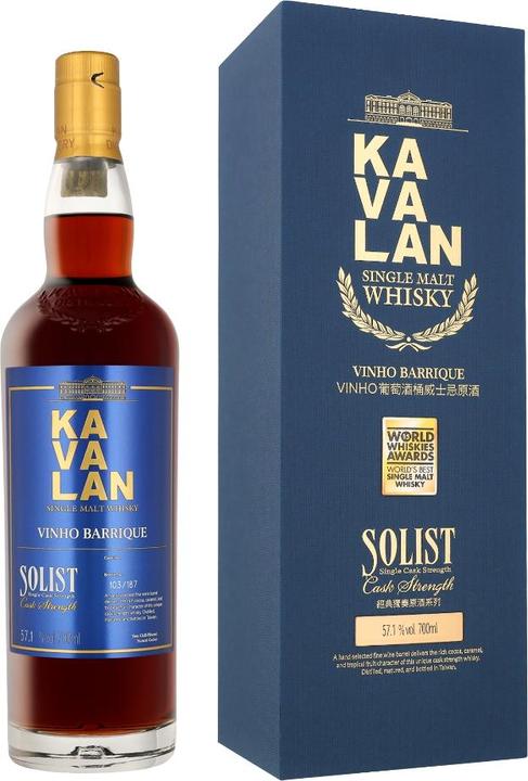 Actual product image Kavalan Single Malt Solist Vinho Barrique Cask Strength (Single Malt, 1 x 70 cl)