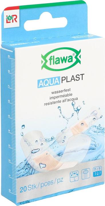 Produktbild Flawa Aqua Plast Pflasterstrips wasserfest 2 Grössen 20 Stk (20 x)