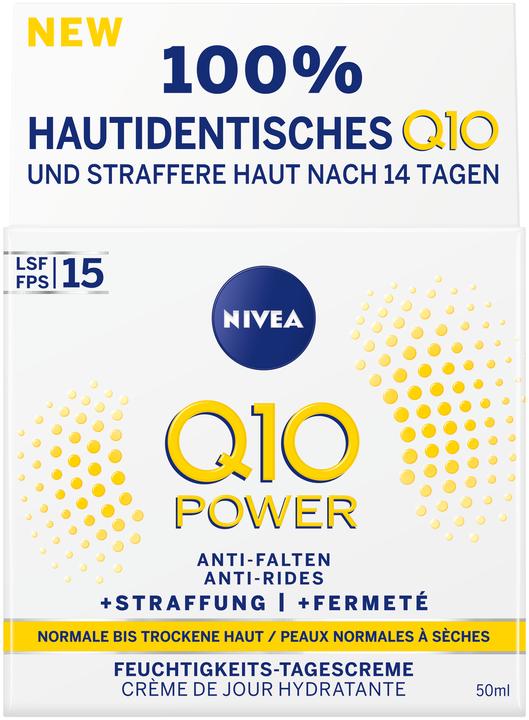 Produktbild NIVEA Q10 Power Anti-Falten Straffende Tagescreme (50 ml, Tagescreme, SPF 15)