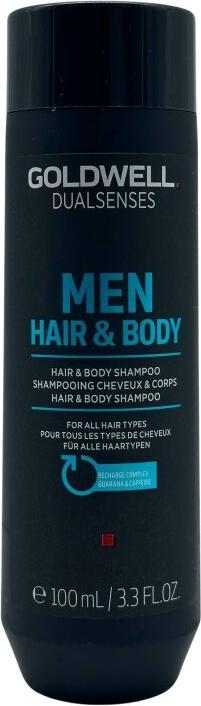 Actual product image Goldwell Men's Dualsenses Hair & Body Shampoo for All Hair Types 100ml (100 ml, Liquid shampoo)