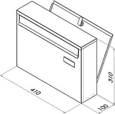 Produktbild SafePost 920 Zaunbriefkasten Entnahme hinten