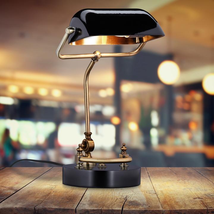 Image du produit Relaxdays Lampe de banquier (E27)