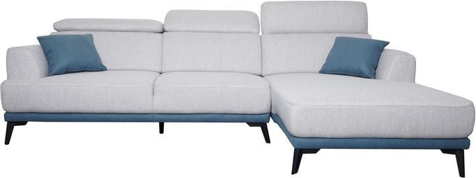 Swisshandel24 Sofa, Couch Ecksofa L-Form 3-Sitzer, Liegefläche Nosagfederung Taschenfederkern verstellbar - rechts (3-Sitzer)