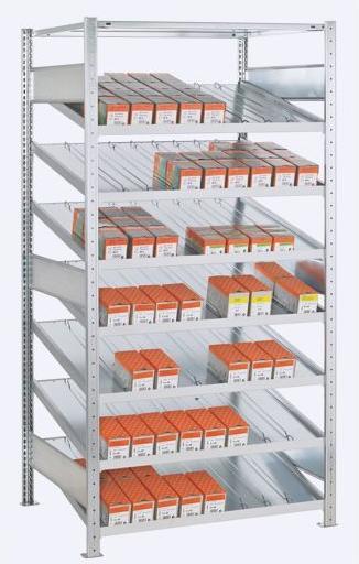 Actual product image Schulte Lagertechnik Kanban basic rack MULTIplus150 with separator and side guide