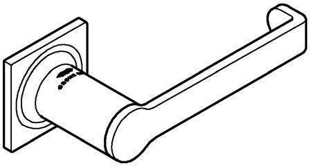 Actual product image Grohe Allure toilet roll holder, without lid, chrome