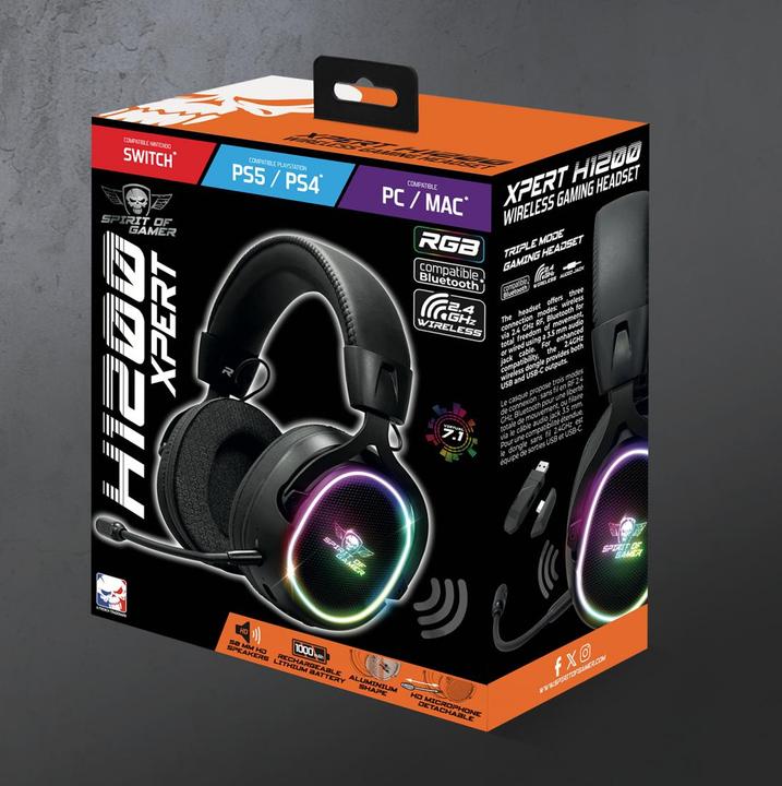 Produktbild Spirit Of Gamer Kabelloses Headset XPERT H1200 (Kabellos)