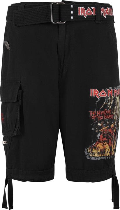 Brandit Iron Maiden Savage Shorts The Number of The Beast black edition - 190545