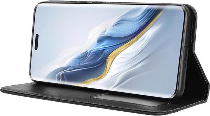 Actual product image Cover-Discount Honor Magic6 Pro - Vintage Flip Case Cover black (Honor Magic6 Pro)