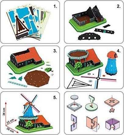 Immagine prodotto Cubicfun PUZZLE 3D Mulino a vento olandese Kit XL (71 pezzi)