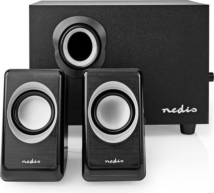 Immagine prodotto Nedis Altoparlante per PC - Alimentazione tramite USB - Subwoofer - Ingresso connessioni: 1x 3,5 mm - 2.1 (1 pz., 16 W)