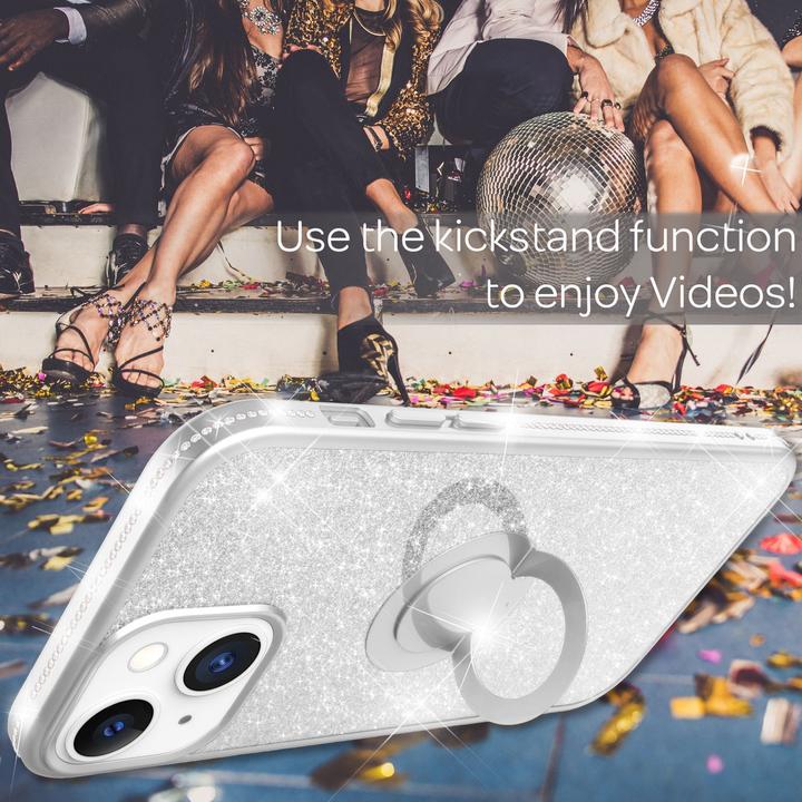 Produktbild Nalia Ring Glitzer Silikon Hülle (Apple iPhone 13)