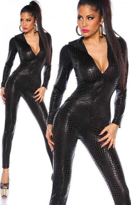 Actual product image Saresia Wetlook jumpsuit with cut-outs (L)