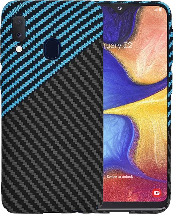 Produktbild Techsuit - Carbonite FiberShell - Samsung Galaxy A20e - Blue Pulse (Samsung Galaxy A20e)