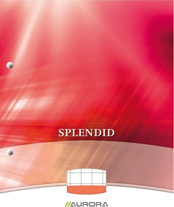 Actual product image Aurora Notebook Splendid Glued DIN A4 Squared Paper Coloured assorted 10 mm (210 x 297 mm, Checked)