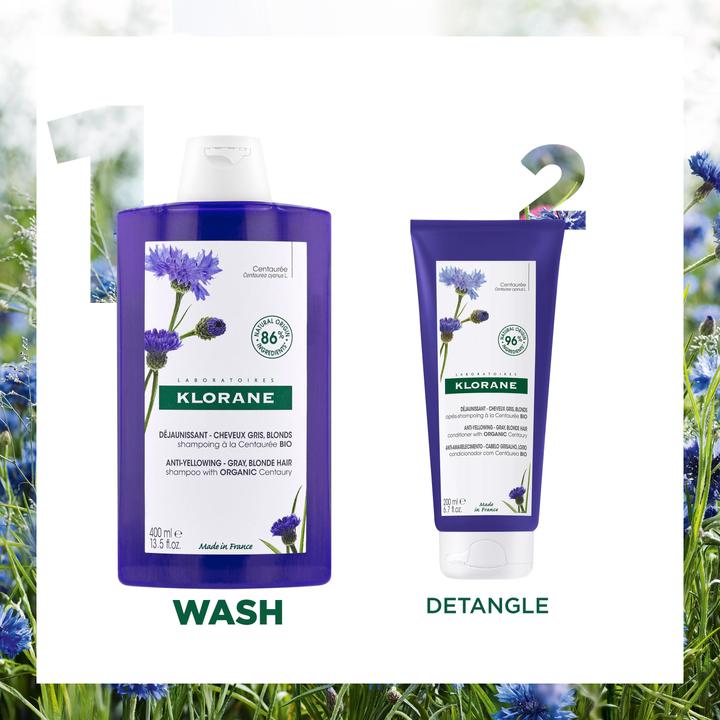Immagine prodotto Klorane Shampoo anti-ingiallimento con fiordaliso biologico (200 ml, Shampoo liquido)