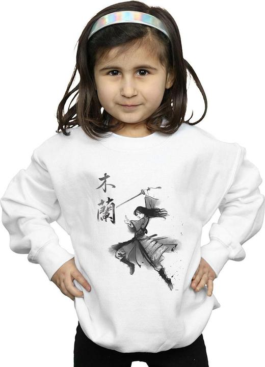 Actual product image Disney Girls Mulan Movie Sword Jump Sweatshirt (128)
