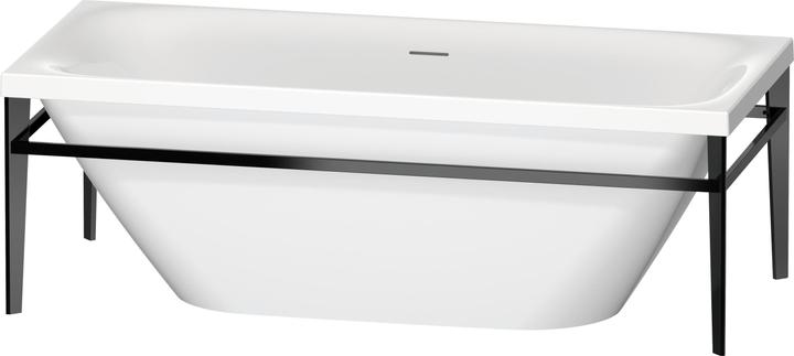 Duravit Freistehwanne XVIU 180x80 Metallgestell schwarz matt weiss (241 l, 180 cm, 80 cm)