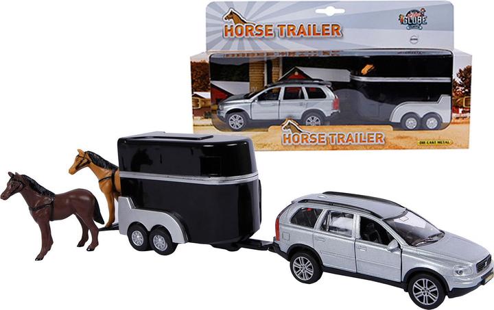 Actual product image NoName Volvo XC90 die cast with horse trailer