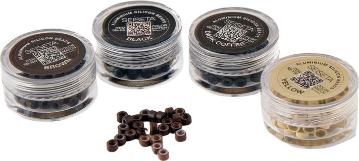 Produktbild Seiseta Aluminum Silicon Beads schwarz 150 Stk. (Schwarz)