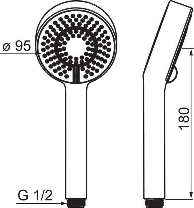Produktbild Oras HANDSOWER 254022 APOLLO 95 MM 3-FUN