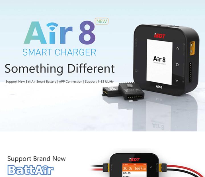 Actual product image Isdt AIR8 500 W DC, 1-8S, BattAir