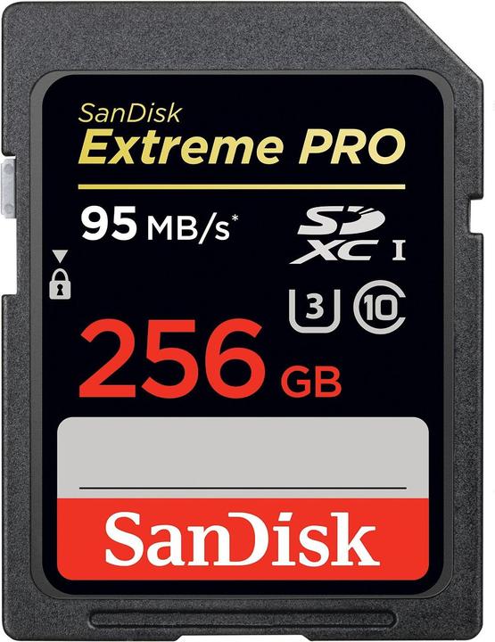 SanDisk ExtremePro SDXC UHS-I, U3 (256 GB, SDXC, UHS-I)