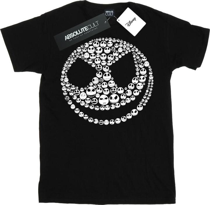 Actual product image Disney Womens/Ladies Nightmare Before Christmas Jack Skull Collage Cotton Boyfriend T-Shirt (M)