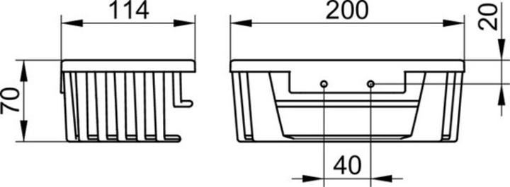 Actual product image Keuco Wire soap holder rectangular 20x11.4x7cm, deep version, chrome-plated