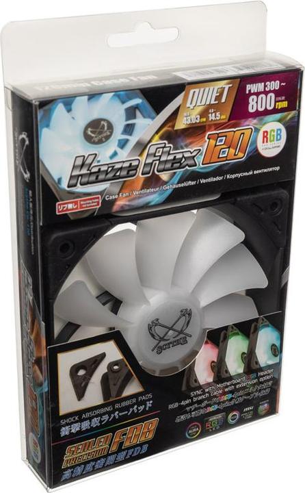 Produktbild Scythe Kaze Flex RGB PWM Lüfter, 300-800 U/min (120 mm, 1 x)