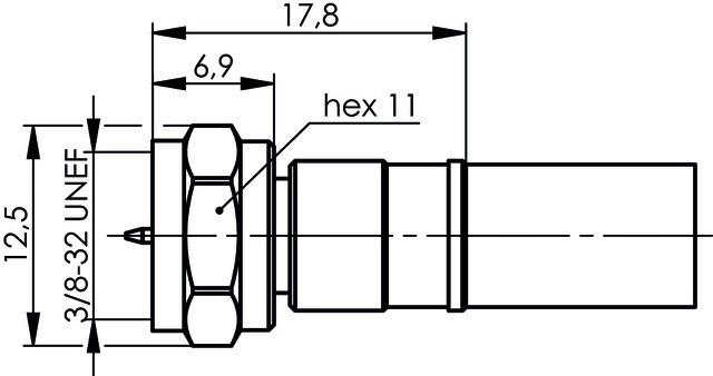 Produktbild Telegärtner F-Steckverbinder Stecker, gerade 75 Ohm J01600A0009 1 St. (Antennenkabel)