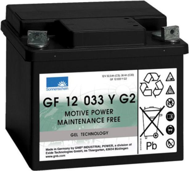 Exide Dryfit GF 12 033 Y G2 lead battery with M6 screw connection 12V, 32500mAh (12 V, 32.50 Ah)